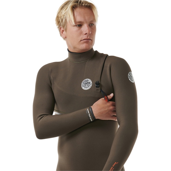 2025 Rip Curl Heren Flashbomb Pro 4/3mm Ritssluiting-vrij Wetsuit 14NMFS - Deep Rock